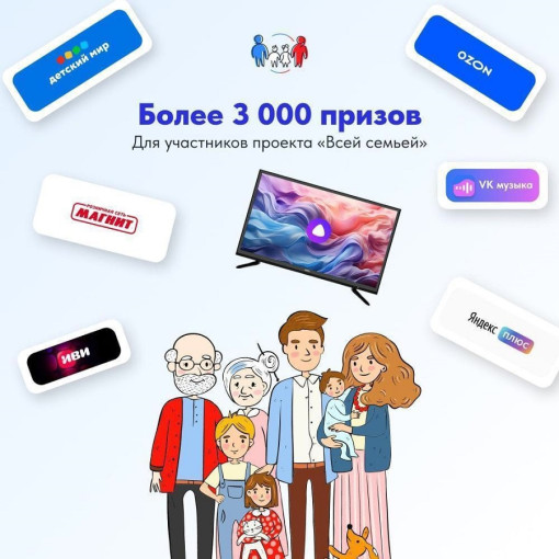 Призы для участников проекта «Всей семьей» Призы для участников проекта «Всей семьей».